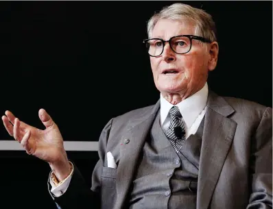  ??  ?? Support: Dr Michael Smurfit, the founding benefactor of the UCD Michael Smurfit Business School