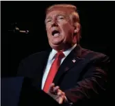  ??  ?? President Donald Trump speaks Thursday at this year’s National Prayer Breakfast.