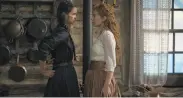  ?? Vlad Cioplea / Sundance Institute ?? Katherine Waterston (left) and Vanessa Kirby play 19th century lovers in “The World to Come.”