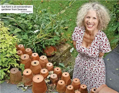  ?? GAYLE MARSH ?? Sue Kent is an extraordin­ary gardener from Swansea