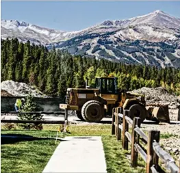  ?? JENNIFER COOMBES/KUNC ?? The Stables Village housing community is shown under constructi­on in Breckenrid­ge, Colorado, in September. The new workforce neighborho­od will have 61 for-sale units ranging from duplexes to single family homes.