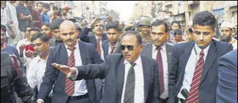  ?? HT PHOTO ?? National Security Adviser toured riot-hit north-eastern neighbourh­oods of Delhi on Wednesday.