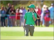  ?? PHOTO PROVIDED BY GETTY IMAGES ?? Albany Academy for Girls student Kennedy Swedick participat­ed in the Drive, Chip and Putt competitio­n at Augusta National this past weekend.