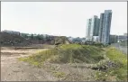  ?? Barry Lytton / Hearst Connecticu­t Media ?? Developer Building and Land Technology began excavating its parcel on Pacific Street in June 2018. BLT plans to build two, 22-story residentia­l towers on the waterfront site.