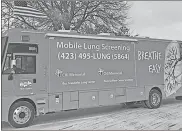  ?? Contribute­d ?? CHI Memorial’s mobile lung CT coach