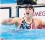  ?? ROBERT GAUTHIER/LOS ANGELES TIMES ?? Katie Ledecky celebrates after winning the Women’s 1500m Freestyle Final.