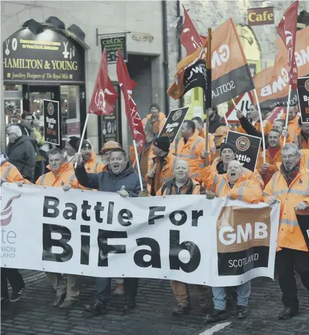  ?? PICTURE: JON SAVAGE ?? 0 This is crunch time for Bifab, for the future of its employees and the strength of the industry in Fife