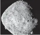  ?? NASA ?? This mosaic image shows the asteroid Bennu.