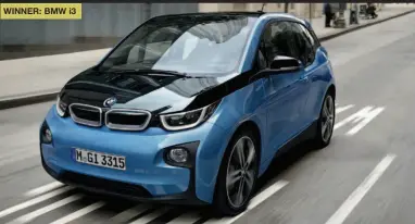  ??  ?? WINNER: BMW i3