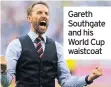  ??  ?? Gareth Southgate and his World Cup waistcoat