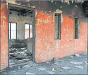  ?? HT FILE/WASEEM ANDRABI ?? A government school in Gori Pora in Budgam, Jammu and Kashmir, was burnt down in October.