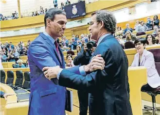  ?? ?? Pedro Sánchez i Alberto Núñez Feijóo se la juguen a les municipals