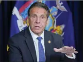  ?? MARY ALTAFFER — THE ASSOCIATED PRESS FILE ?? On June 23, New York
Gov. Andrew Cuomo speaks during a news conference in New York.