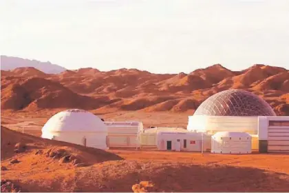  ?? CORTESÍA C-SPACE ?? La Base Marte está ubicada en el desierto de Gobi, en la provincia china de Gansu, al noroeste de esa nación asiática. Su desarrollo tuvo un costo de $61 millones.