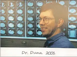  ?? SUBMITTED ?? A memory display posted in the lobby of the Valley Regional Hospital features this photo of Dr. Michael Dunn from 25 years ago.