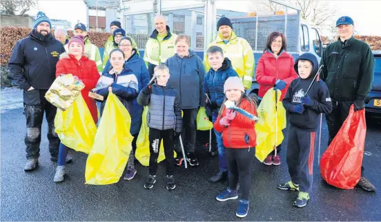  ??  ?? 43rd Scouts Group, Environmen­tal Volunteers Ayrshire and local residents joined together to fill bags of rubbish.And Cllr Chris Cullen was also there. He was shortliste­d for the environmen­tal impact award at the inaugural LGiU Scotland and CCLA Councillor Awards last year for his clean- up efforts throughout the area.Post photograph­er Ken McKissock went along to capture the litter pickers in action.