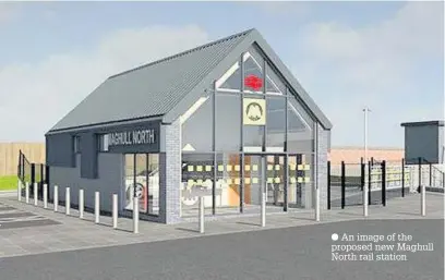  ?? An image of the proposed new Maghull North rail station ??