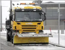  ??  ?? A snow plough on the seafront in Bray during the Beast from the East back in March of this year.