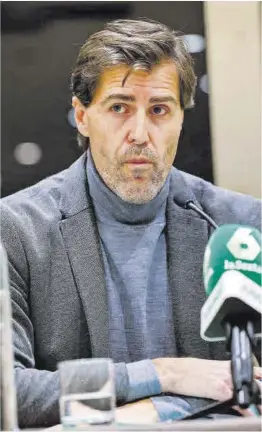  ?? Zipi / Efe ?? Raúl Chapado, durante la rueda de prensa de ayer en Madrid.
