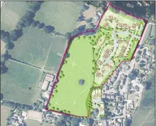  ?? ?? The plan for the 26 homes in Highclere