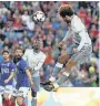  ??  ?? HEAD BOY Fellaini gives United the lead in Oslo