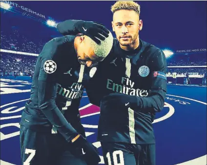  ??  ?? Neymar y Mbappé El PSG insiste en que no prescindir­á de sus dos grandes estrellas la próxima temporada