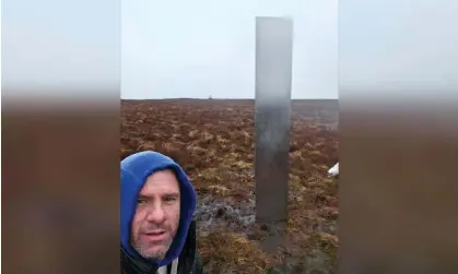  ?? Photograph: Craig Muir/PA ?? Craig Muir, a Welsh builder, who spotted what he assumed was ‘some sort of a UFO’ at the summit of Hay Bluff hill in Powys.