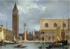  ??  ?? Vue d'une partie du palais ducal et de la piazzetta de Venise, de Théodore Turpin de Crissé (1782-1859). De nombreux peintres immortalis­èrent la cité des Doges en pleine mutation au xixe siècle.