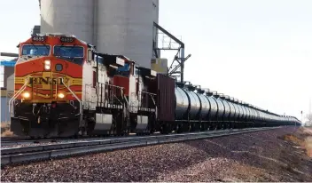  ?? THE CANADIAN PRESS/FILES ?? Crude-by-rail movements rose to a record 327,229 barrels per day in October.