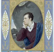  ??  ?? Ritratto Il ritratto di Lord Byron firmato da Cigola, esposto in mostra