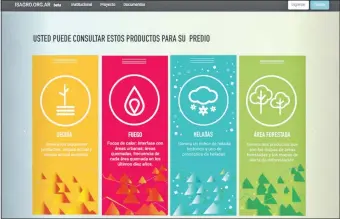  ??  ?? Al ingresar de manera gratuita a www.isagro.com.org.ar se pueden obtener datos de sequías, fuego, heladas y áreas deforestad­as, entre otros.