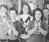  ?? MIKE ZETTEL METROLAND ?? Taking home the bronze from the regionals for the Technovati­on girls coding competitio­n were Sophie Clarke, Autumn Mooney, Kari Fitoski, Sophie Hillhouse and Lillie Rozic.