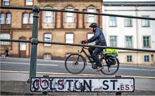  ?? Photo: Matthew Horwood/ Getty Images ?? The Colston Street sign in central Bristol