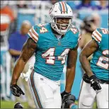  ?? MIAMI HERALD ?? Dolphins outside linebacker Stephone Anthony, a former first-round pick, could benefit from a full offseason with Miami — he’s been criticized for an inability to diagnose plays.