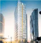  ?? Visualisie­rung: S+B Gruppe ?? Die Optik des DC Tower 3 wird auffallen.