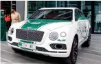  ?? Photo by Leslie Pableo ?? PATROLS CAN BE FUN: The Bentley Bentayga was unveiled on Thursday. —