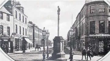  ?? ?? This photo showing the Mercat Cross in Cupar was taken circa 1914 and has prompted a detailed account of the town’s developmen­t from Texas-based reader Marie Bassett.