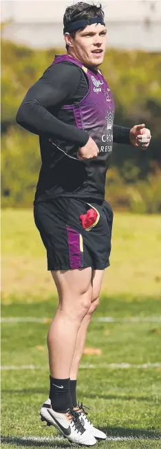  ??  ?? PUMPED UP: Ben Hampton in training at Melbourne.