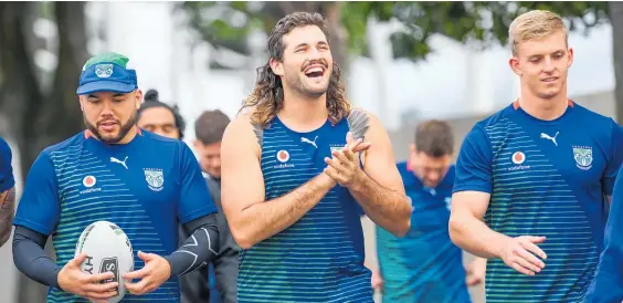  ?? Photo / Photosport ?? Warriors players returned to Mt Smart on Tuesday. For some, like Josh Curran, centre, it was their first visit.