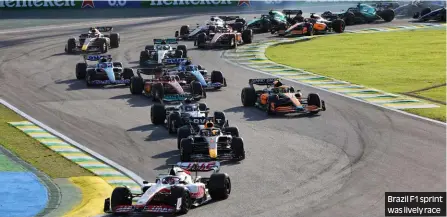  ?? Photos: Motorsport Images ?? Brazil F1 sprint was lively race