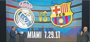  ??  ?? CLÁSICO. El Real Madrid-Barcelona será el partido estrella de esta Internatio­nal Champions Cup.