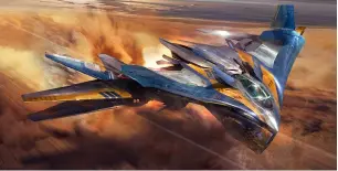  ??  ?? Ron was the art director for Marvel’s Guardians of the Galaxy, which included the Milano spacecraft, painted here by Roberto F Castro.