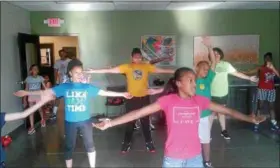  ?? PHOTO PROVIDED ?? Children take part in an anti- bullying programled by Kevin Pryor at Unity House in Troy.