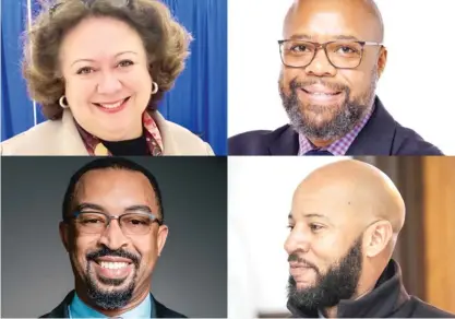  ?? PROVIDED PHOTOS; SUN-TIMES FILES; EVA HO PHOTOGRAPH­Y ?? CLOCKWISE FROM TOP LEFT: 5th Ward candidates Tina Hone and Desmon Yancy, and 4th Ward candidates Lamont Robinson and Prentice Butler.