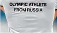  ?? Foto: dpa ?? Unter dem Kürzel „OAR“– Olympische Athleten aus Russland – dürfen einige russische Sportler bei den Paralympic­s starten.