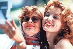  ?? PATHE ENTERTAINM­ENT ?? Susan Sarandon (left) and Geena Davis starred in “Thelma & Louise” in 1991.
