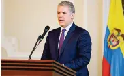  ?? COLPRENSA ?? El presidente de la República Iván Duque Márquez.