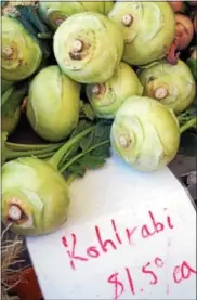  ?? PHOTO BY EMILY RYAN ?? Find kohlrabi now at area farmers’ markets.