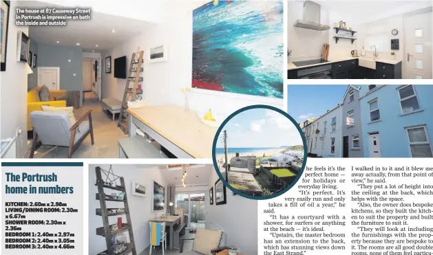  ??  ?? The house at 87 Causeway Street in Portrush is impressive on both the inside and outside