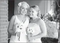  ??  ?? Social friends: Bride Tiffany Loken, left, created a Pinterest board for Trish Smith to share ideas about Smith’s upcoming wedding.